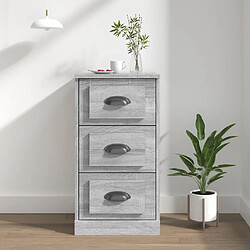 vidaXL Buffet sonoma gris 36x35,5x67,5 cm bois d'ingénierie