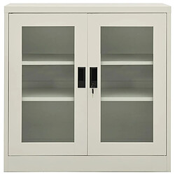 vidaXL Armoire de bureau Gris clair 90x40x90 cm Acier