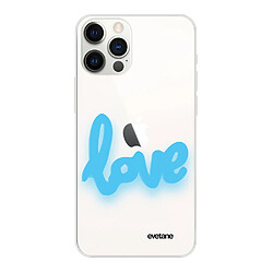 Evetane Coque iPhone 12/12 Pro souple silicone transparente Coque iPhone 12/12 Pro souple transparente Love Fluo Motif Ecriture Tendance Evetane.