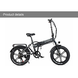 Vélo Électrique SAMEBIKE XWLX09 IT - Moteur 500W Batterie 48V10AH Autonomie 40KM Freins à Disque Mécaniques - Noir pas cher