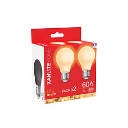 But Lot 2 ampoules LED A60 E27 XANLITE HOME Blanc chaud pas cher