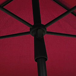 Acheter vidaXL Parasol de jardin avec mât 210x140 cm Rouge bordeaux