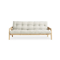 Inside 75 Canapé convertible futon GRAB pin naturel coloris naturel couchage 130 cm.