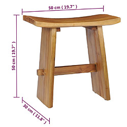 vidaXL Tabouret Bois de teck massif pas cher