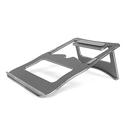 Wewoo Support d'ordinateur portable de fixation pour ordinateur portablesupport de bureau en alliage d'aluminiumsupport à deux niveauxtaille 21x26cm Gris