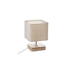 Atmosphera, Createur D'Interieur Lampe à Poser Bois H. 21 cm Beige - ATMOSPHERA