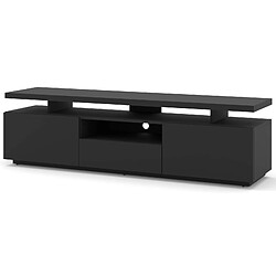 BIM FURNITURE Meuble TV ADAM 180 cm noir mat