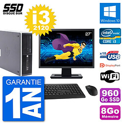 PC HP Compaq Pro 6300 SFF Ecran 27" i3-2120 RAM 8Go SSD 960Go Windows 10 Wifi · Occasion 