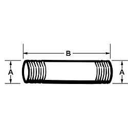 Cornat VZS5305440 Mamelon de tuyau galvanisé 1 1/4'' x 400 mm 