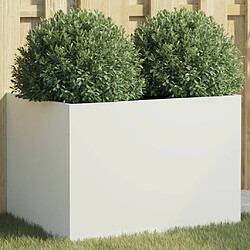 Maison Chic Jardinière,Bac à fleurs - pot de fleur blanc 62x47x46 cm acier laminé à froid -GKD75269