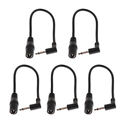 Câble d'effet pour pédale d'effet pour guitare 5 Pcs Stright À Pédale D'effet Guitare Angle Droit Câble D'alimentation 20.5cm