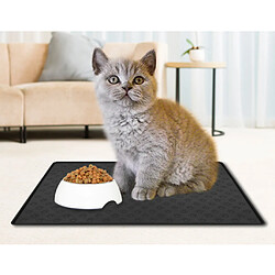 Bac à Litière Pour Chat Double Couche Imperméable à L'eau, Tapis De Tapis Pour Tapis Kitty, Noir