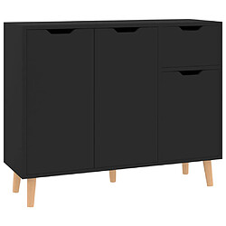 vidaXL Buffet noir 90x30x72 cm bois d'ingénierie