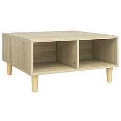 vidaXL Table basse chêne sonoma 60x60x30 cm bois d'ingénierie