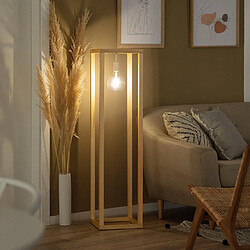 Ledkia Lampadaire Bois Coba Naturel