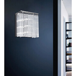 Avis Luminaire Center Applique murale design Zanthe 3 Ampoules chrome poli/verre transparent