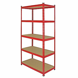 Avis Monstershop Monster Racking 10 Rayonnages Z-Rax en Acier Sans Boulons Rouges 90cm x 183cm x 45cm