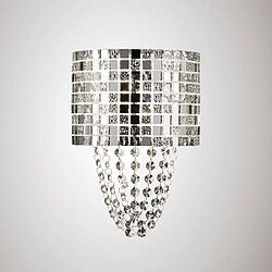 Luminaire Center Applique murale Camden 2 Ampoules G9 chrome poli/verre Mosaique/cristal