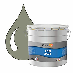 Pok Peinture de Finition Solvantée Laque Semi-Brillante Boiseries Intérieures et Extérieures - 10L - RAL 7030 - Gris Pierre POK BOIS Gris : Peinture de Finition Solvantée Laque Semi-Brillante Boiseries Intérieures et Extérieures - 10L - RAL 7030 - Gris Pierre