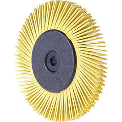 3M Brosse Radiale Bristle Brush BB-ZB, Ø x Épais. : 150 x 12 mm, Grain 120, Couleur blanc, Nombre de segments : 8