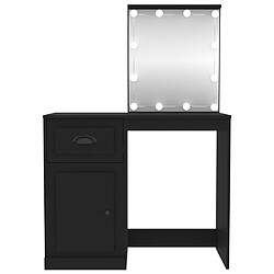 Helloshop26 Coiffeuse avec led 90 x 50 x 132,5 cm bois d'ingénierie noir 02_0006259