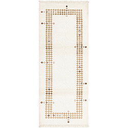 Vidal Tapis de couloir en laine 198x79 beige Darya 