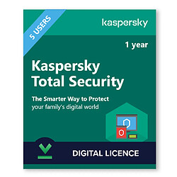 Kaspersky Total Security 1 an 5 postes - Licence numérique - Logiciel en téléchargement