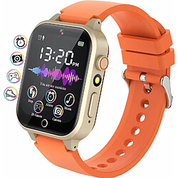 Vendos85 Montre Connectée Enfant Montre Enfant Fille Garçon avec 26 Jeux Podomètre orange