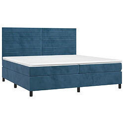 Avis Sommier à lattes LED,Cadre à lattes de lit avec matelas pour Adulte Bleu foncé 200x200 cm -MN29256