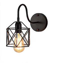 Universal Applique LED Vintage Loft Applique Industrielle Noir E27 Applique Vintage Applique Industrielle Pince d'éclairage Intérieur (G)