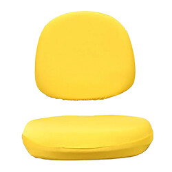 La chaise d'ordinateur d'ordinateur de bureau de couverture de chaise pivotante molle extensible couvre jaune