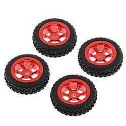 4 pièces 1/28 pneus de voiture de voiture rc pour Wltoys P929 P939 K979 K989 K999 rouge