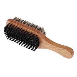 Brosse à Moustache à Barbe En Poils De Nylon Pour Hommes à 2 Côtés Avec Manche En Bois 3 Taille B pas cher