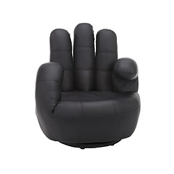 Vente-Unique Fauteuil main pivotant CATCHY en simili - Noir