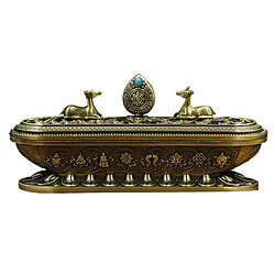 Tibet Tibetan Alloy Incense Censer Burner Metal Crafts Décoration Bronze Encens Censer