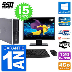 PC HP Compaq Pro 6300 SFF Ecran 22" i5-3470 RAM 4Go SSD 120Go Windows 10 Wifi · Occasion 