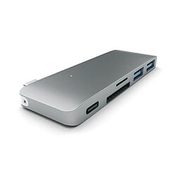 Satechi Hub Type-C avec 2 Ports USB 3.0 et 2 Lecteurs Carte SD/Micro SD Gris anthracite 