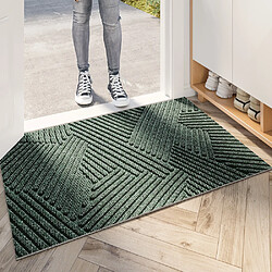 LUUCOZK Tapis de porte avant antidérapant pour entrée intérieure – Vert-45x75cm