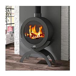 Poêle à bois fonte 10kw anthracite - 410101ANTH - GODIN