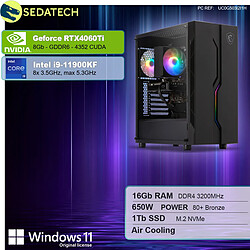 Sedatech PC Gamer • Intel i9-11900KF • RTX4060Ti • 16Go RAM • 1To SSD M.2 • Windows 11