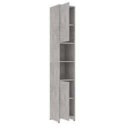 Acheter vidaXL Armoire de salle de bain Gris béton Bois d'ingénierie