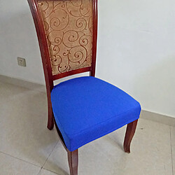 Acheter Couverture de siège de chaise de salle à manger de mariage extensible avec la boucle de verrouillage bleu