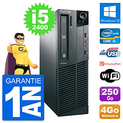 PC Lenovo ThinkCentre M82 SFF Intel i5-2400 RAM 4Go Disque 250Go Windows 10 Wifi · Occasion 