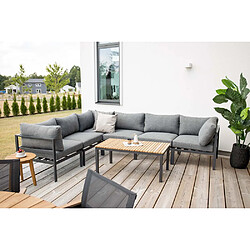 Avis Venture Home Table basse de jardin en alu et teck Brasilia noir.