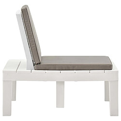 Acheter Maison Chic Lot de 2 Chaises de salon de jardin et coussins - Fauteuil d'extérieur Plastique Blanc -MN85830