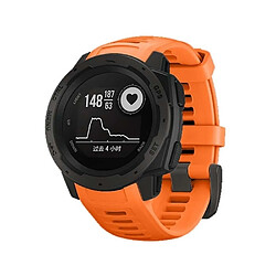 Wewoo Bracelet pour montre connectée Dragonne de remplacement en silicone Garmin Instinct 22mm Orange