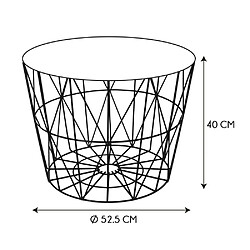 Avis The Home Deco Factory Table filaire en métal blanc 50 cm.