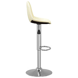 Avis vidaXL Tabourets de bar lot de 2 crème tissu