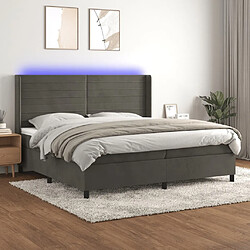 Sommier à lattes,Cadre à lattes de lit pour Adulte matelas et LED Gris foncé 200x200 cm -MN26284