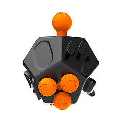 Acheter Wewoo Cube anti stress noir pour les adultes et les enfants 12 côtés Fidget génération 2 décompression jouets Bureau Magic Dice drôle soulage l'anxiété le Creative cadeau avec engrenages cadran rotatif 360 degrés Joystick